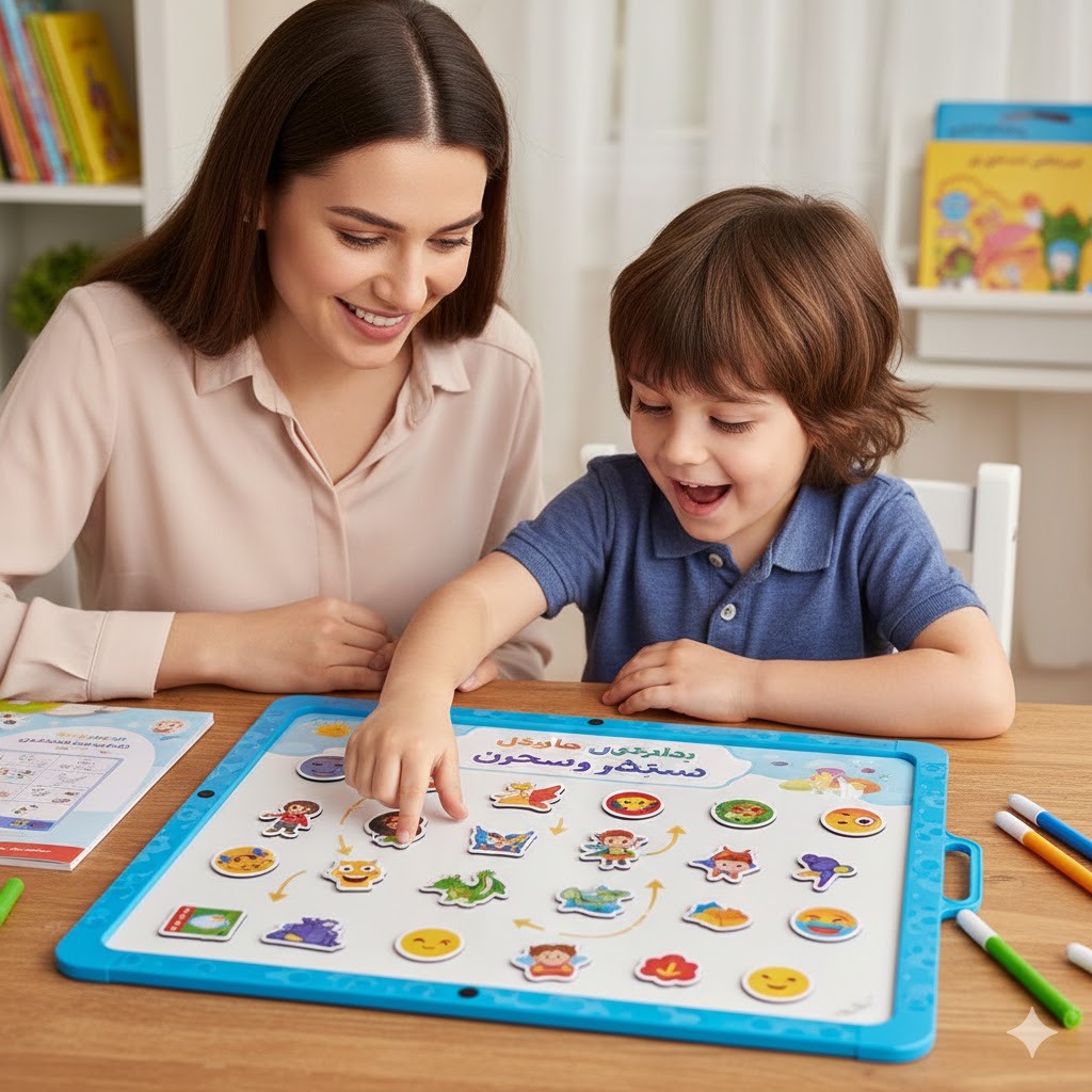 صفحه داستان گویی فارسی همراه با آیکون ها 